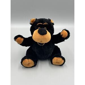 RBI Plush Black Teddy Bear Plush 7” Stuffed Animal Ron Banafato Inc.